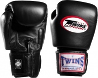 Перчатки боксерские TWINS для муай-тай (черные) 12 oz BGVL-3